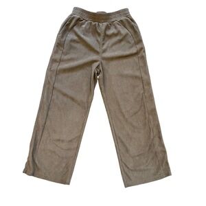 Halara Women's M Corduroy Wide Leg Pants Elastic Waist Casual Athleisure Tan